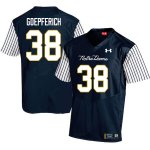 Notre Dame Fighting Irish Men's Dawson Goepferich #38 Navy Under Armour Alternate Authentic Stitched College NCAA Football Jersey XWY1399KR